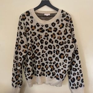 Knox Rose Leopard Print Sweater | Size Large